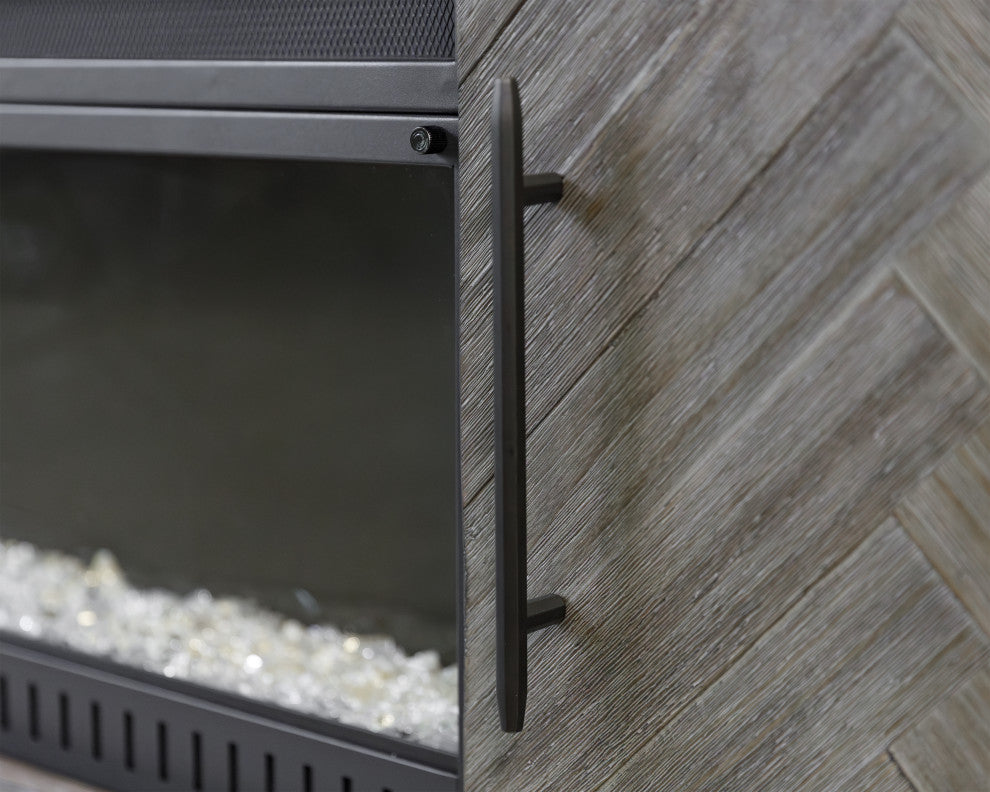 80" Fireplace Console Entertainment, Gray