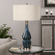 Uttermost Ceramic Lamp, Prussian Blue