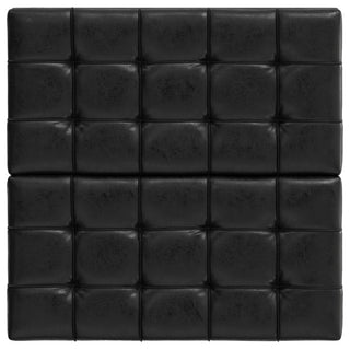 Harrison Small Square Coffee Table Storage Ottoman, Distressed Black