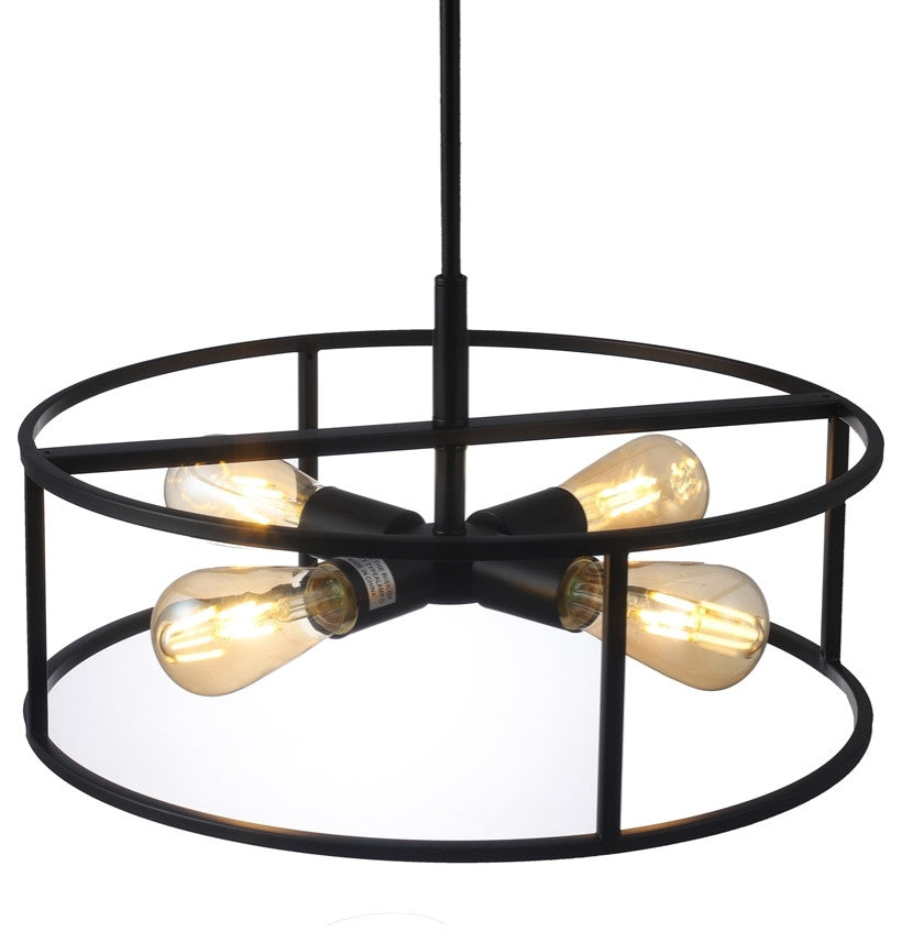 CHLOE Lighting CH6H401RB18-SF4 RYKER Farmhouse 4 Light Oil Rubbed CeilingPendant