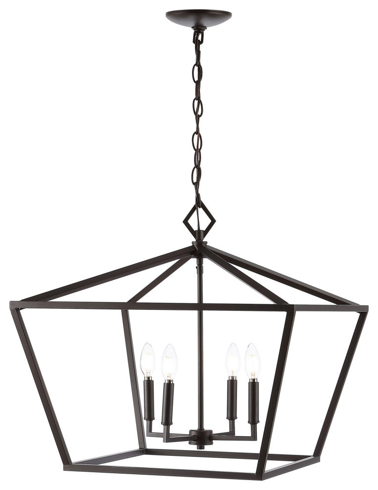 Gatsby 23" 4-Light Adjustable Glam LED Pendant, Oil Rubbed Bronze