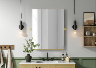Home Living 40x30 Pivot Mirror, Brass
