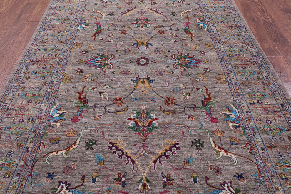 Persian Tabriz Hand Knotted Rug 6' 7" X 10' 0" Q9821