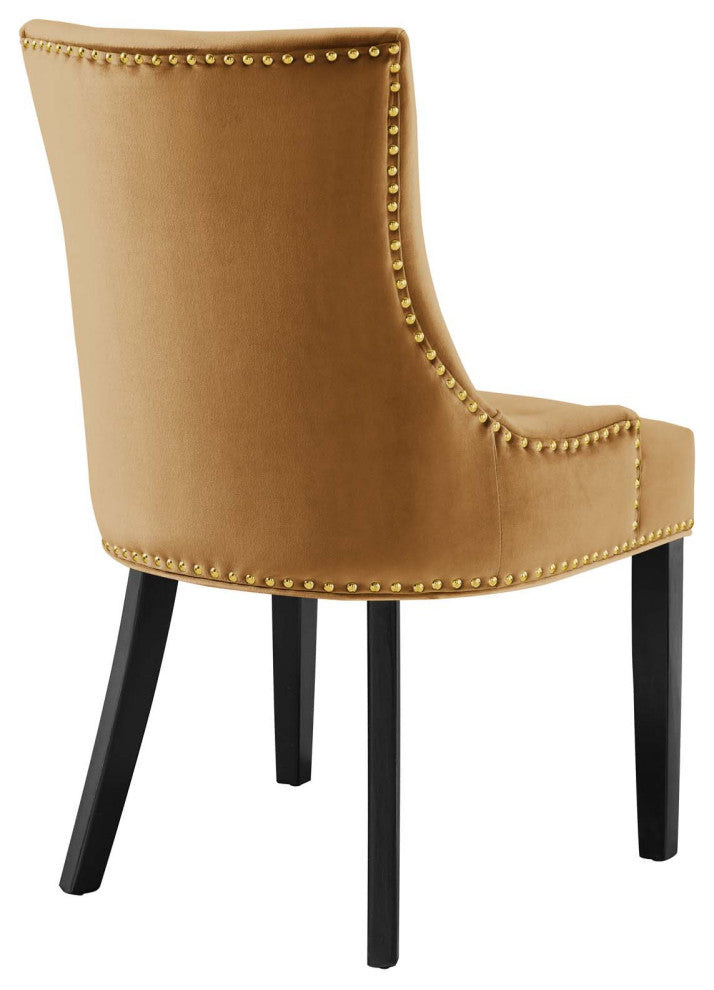 Marquis Performance Velvet Dining Chairs, Set of 2, Cognac