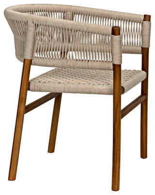 Conrad Chair, Teak With Woven Rope