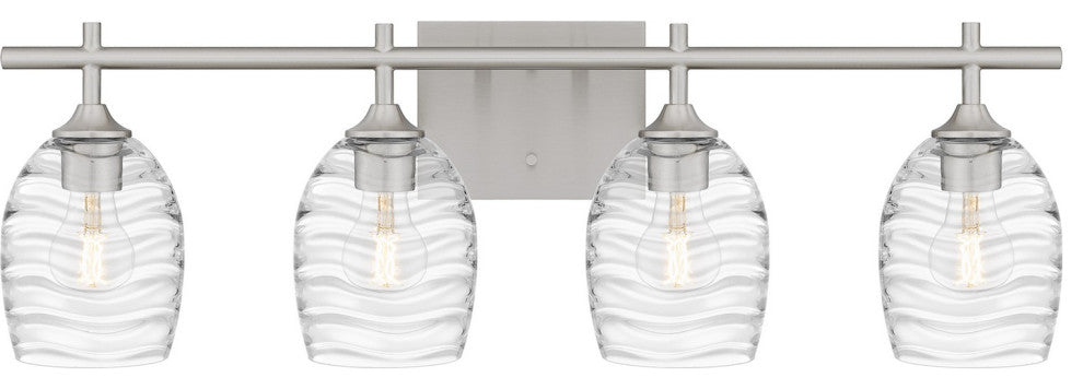 Lucy 4-Light Bath, Brushed Nickel