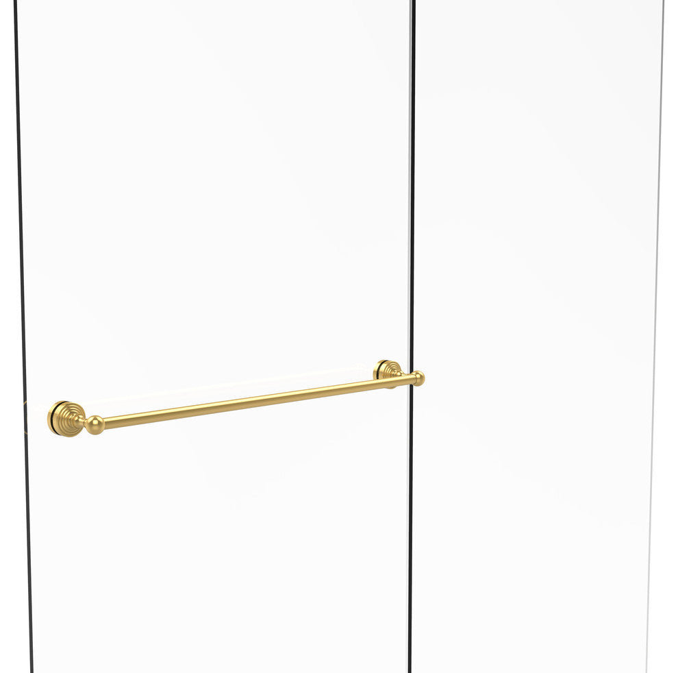 Waverly Place 30" Shower Door Towel Bar, Polished Brass