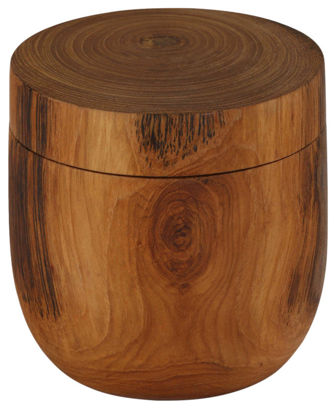 Bare Decor Spezia Teak Spice Bowl With Magnet Top Lid