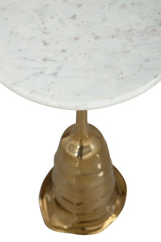 Dustin Aluminum Side Table, Gold