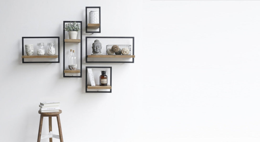D-Bodhi Metal Frame Wall Box - Black, Type D (1/box)