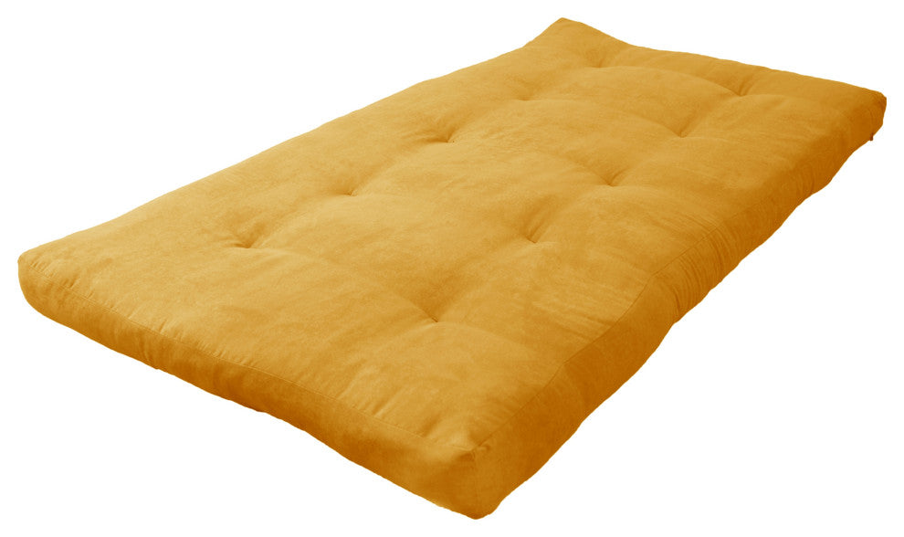 Blazing Needles Vitality 6" Microsuede Twin Futon Mattress, Lemon