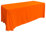 LA Linen Polyester Poplin Rectangular Tablecloth 90"x132", Orange
