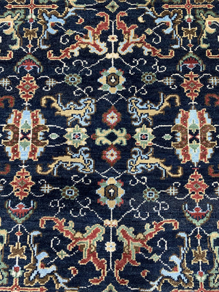 Navy / Red Traditional Classic Serapi Area Rug