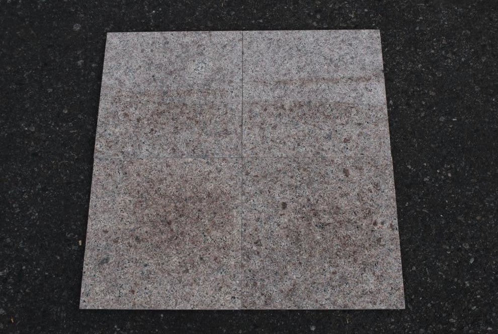 Almond Mauve Granite Tiles, Polished Finish, 12"x12", Set of 80