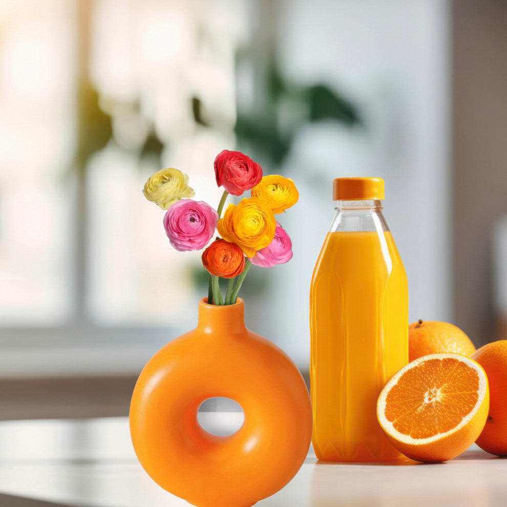 Orange Donut Vase