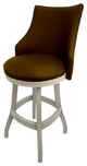 Swivel Wood Bar Stool 30", Bellissima, Brown, Antique White