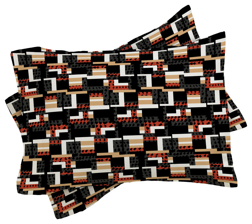 Gabriela Fuente Neutral Geo Duvet Cover Set, Twin XL
