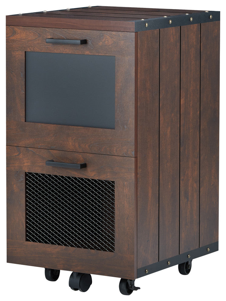 Lina Rustic Mesh Coffee Table, Walnut