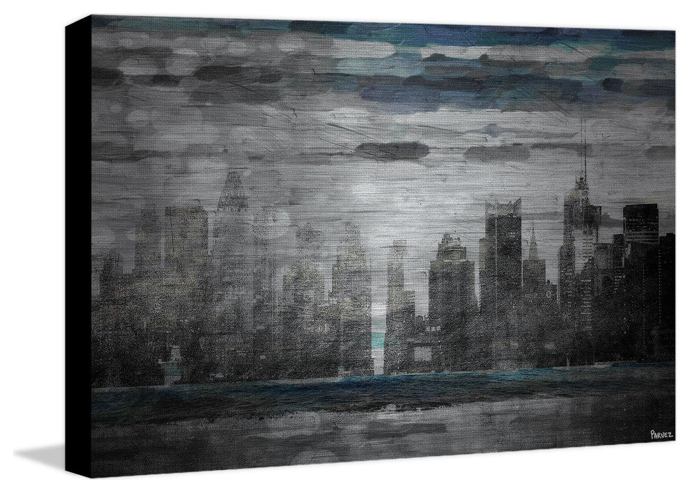 "Sunset in NYC" Print on Brushed Aluminum, 36"x24"