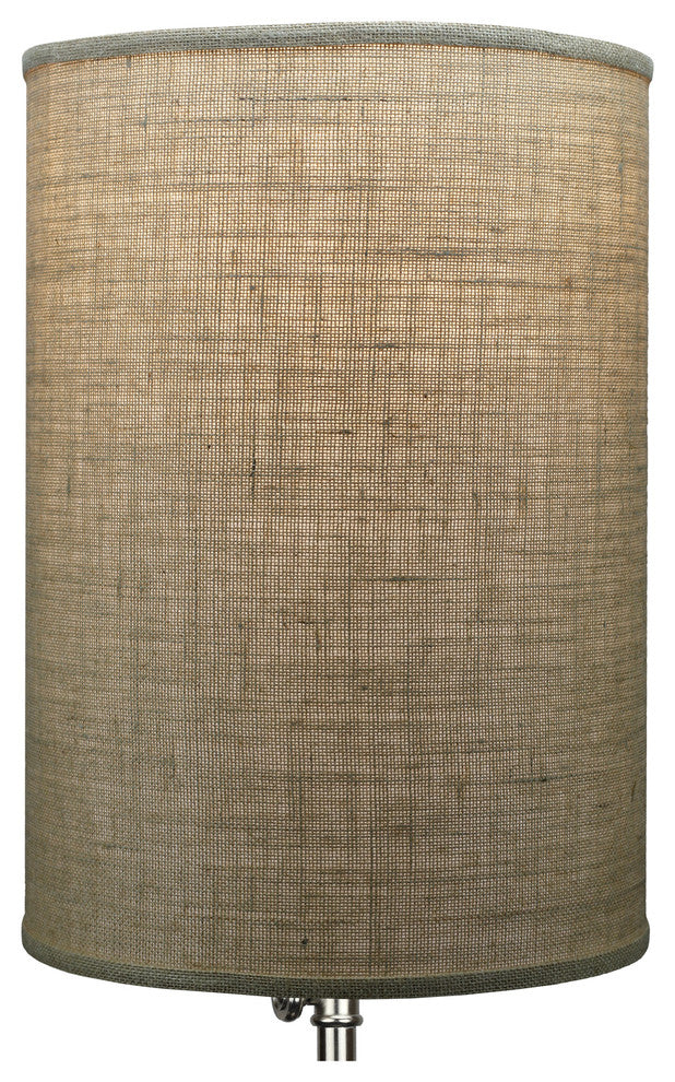 Fenchel Shades 14"x14"x20" Spider Attachment Drum Lamp Shade, Burlap Natur