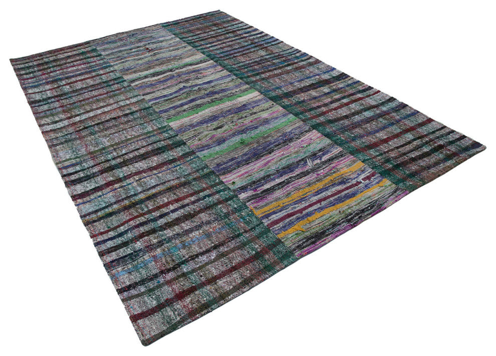 Rug N Carpet - Handmade Anatolian 6' 8'' x 9' 7'' Rustic Patchwork Kilim Rug
