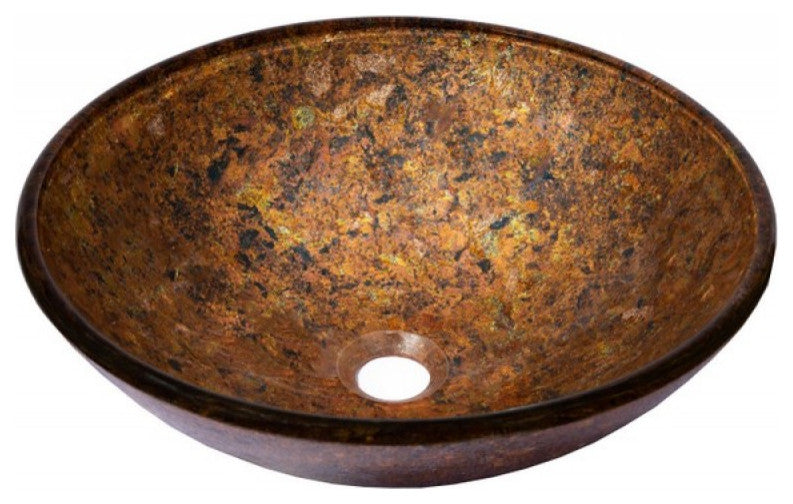 Eden Bath EB_GS82 Multi-Colored Sparkling Glass Vessel Sink