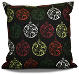 Decorative Holiday Pillow Geometric Print, Black, 26"x26"