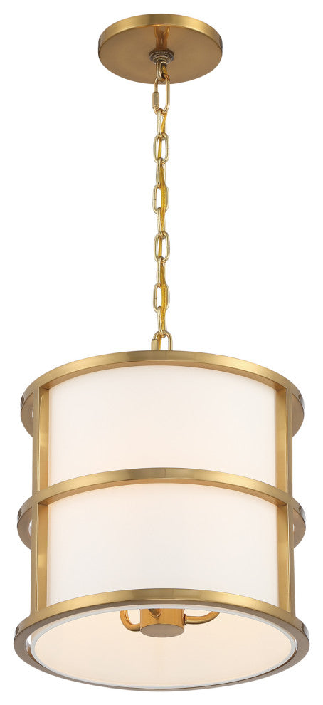 Brian Patrick Flynn for Crystorama Hulton 3 Light Luxe Gold Pendant