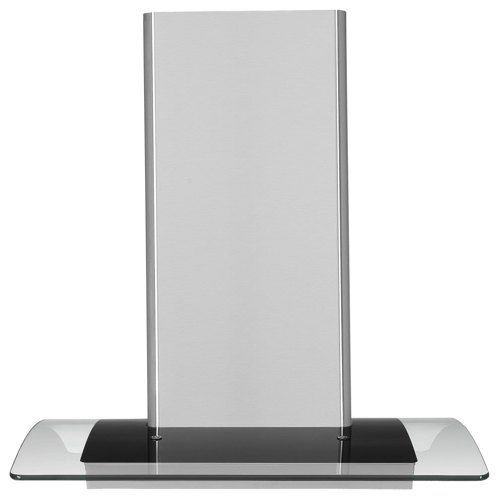 Ancona Convertible Island Glass Canopy Range Hood, Night Light Feature, 30 in.