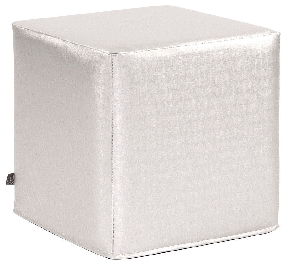 Howard Elliott Luxe Mercury No Tip Block Ottoman