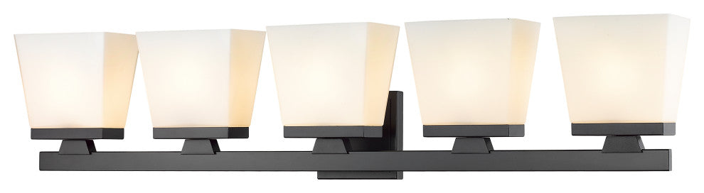 Zlite 1937-5V-MB 5-Light Vanity, Etched Opal