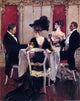 Albert B Wenzell Idle Conversation, Gallery Wrapped Canvas Print, 20"x25"