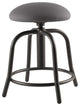 NPS 18"-25" Height Adjustable Stool, 3" Fabric Charcoal Seat, Black Frame