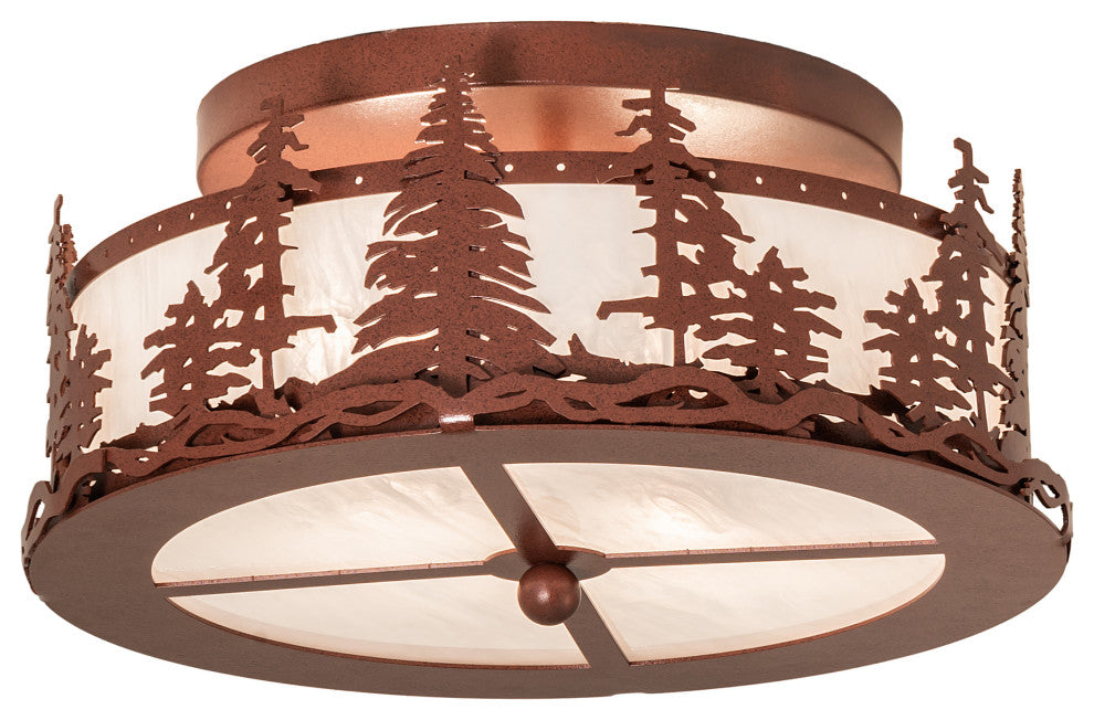 16 Wide Tall Pines Flushmount