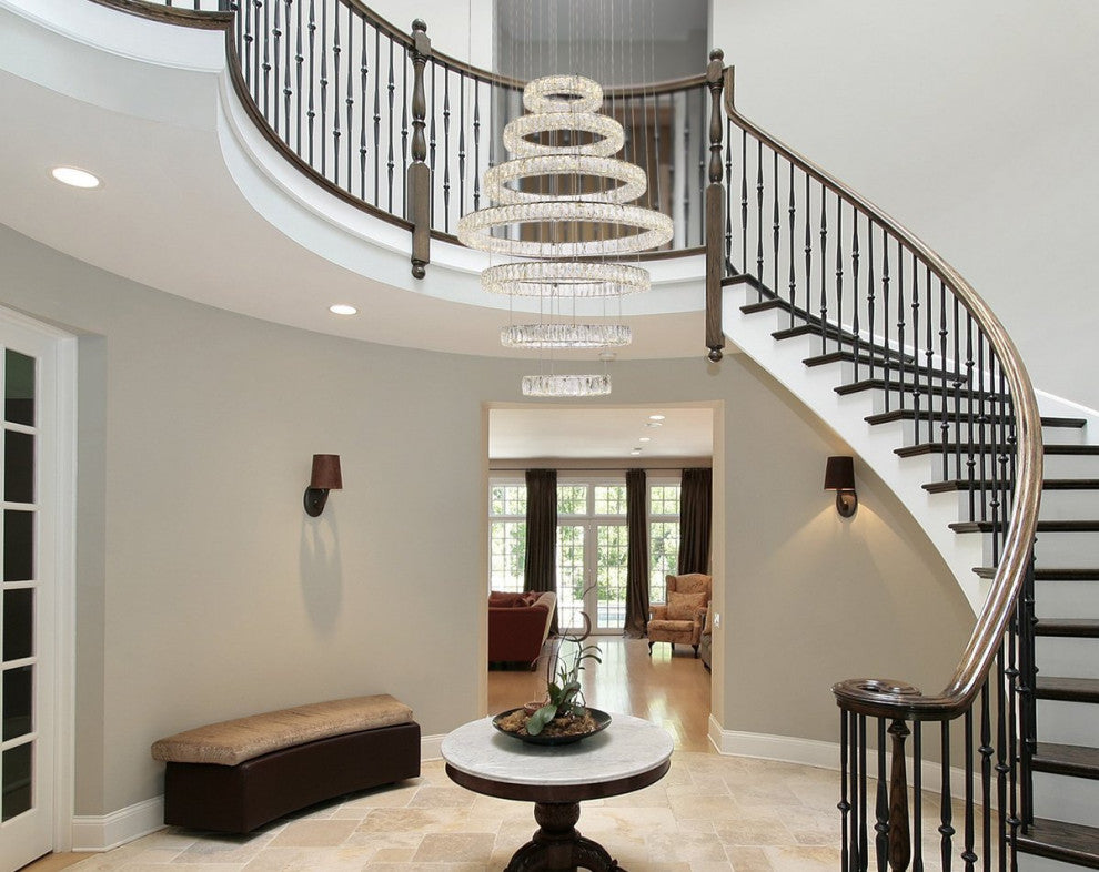 Modern Chrome 7-Light Chandelier