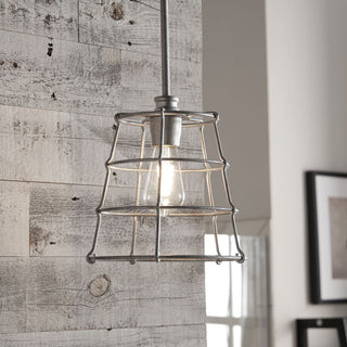 Chambers Collection Galvanized 1-Light Mini-Pendant