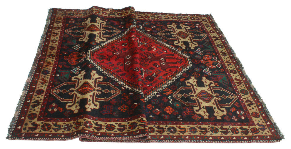 Fine Vintage Distressed Sherman Red Rug