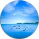Baratti Bay Small Rocks In Blue Sea, Seashore Disc Metal Wall Art, 23"