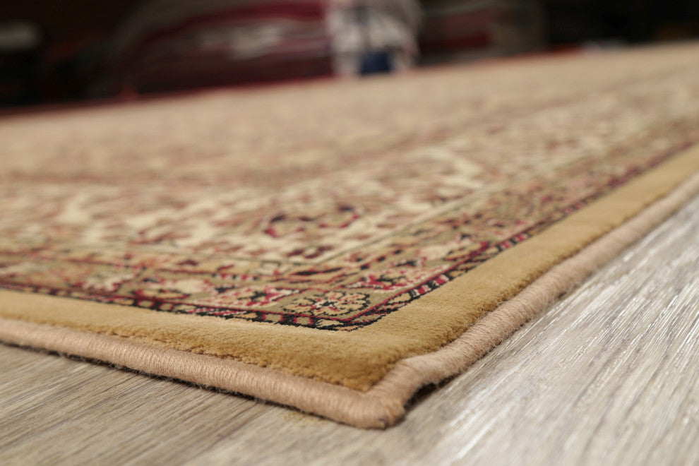 Traditional Floral Kashan Turkish Large Oriental Area Rug Carpet, Yellow, 11X15