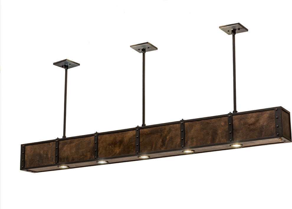 72 Long Giradeau Wood Beam Oblong Pendant