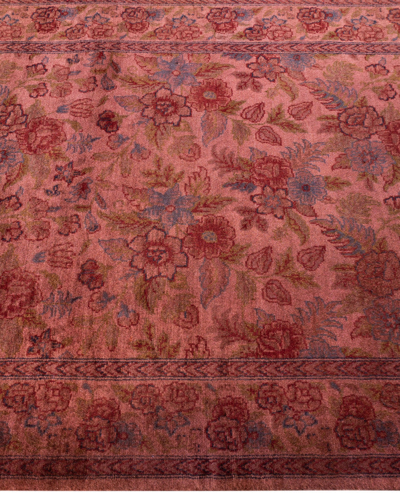 Overdyed One-of-a-Kind Hand-Knotted Area Rug Pink, 2' 7" x 10' 2"