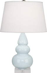Small Triple Gourd Accent Lamp, Baby Blue