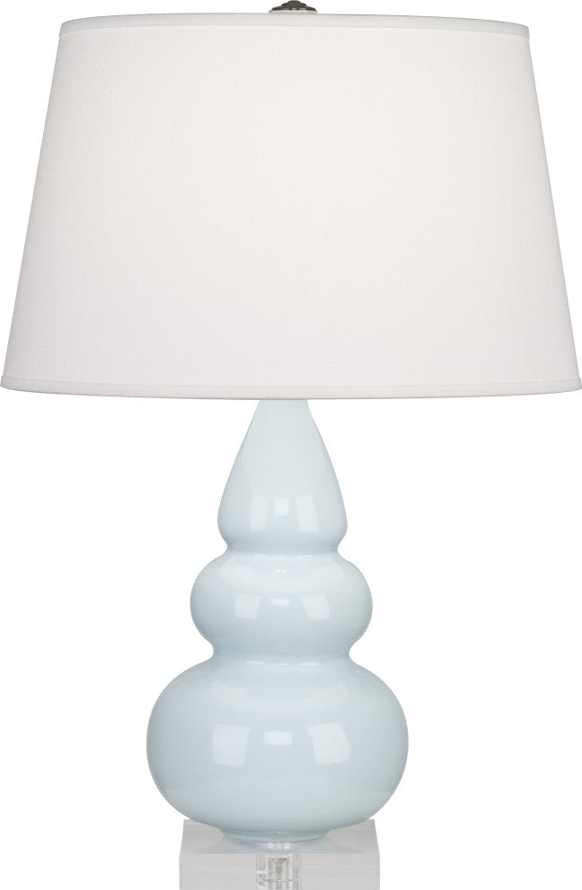 Small Triple Gourd Accent Lamp, Baby Blue