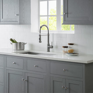 Aurora Single Handle Pull Down Kitchen Faucet, Titanium, W/O Soap Dispenser