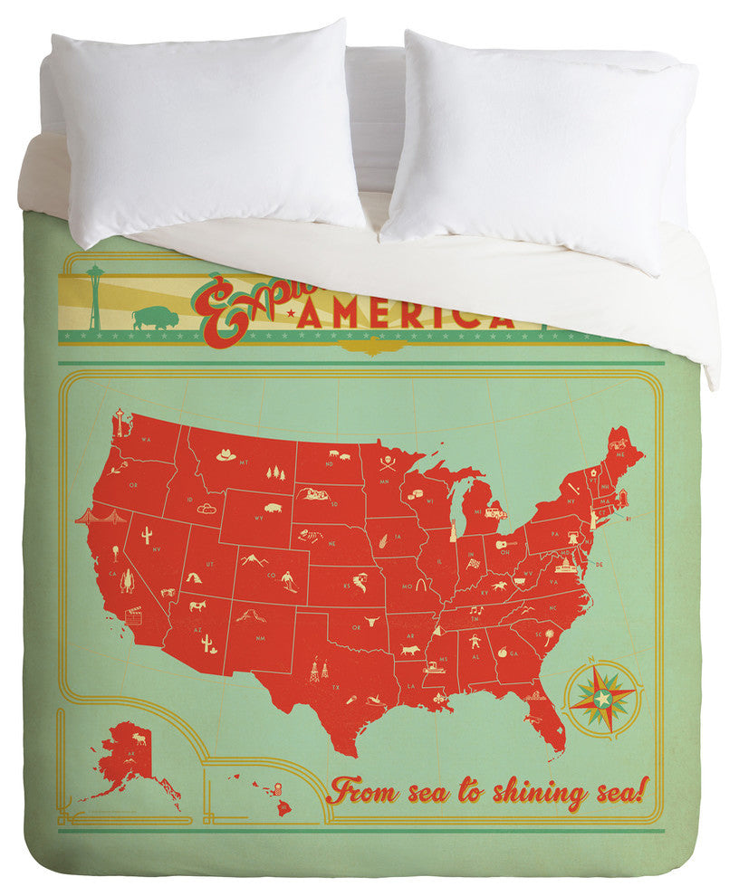 Deny Designs Anderson Design Group Explore America Duvet Cover - Lightweight