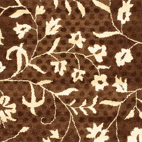 Safavieh Soho Soh843A Floral Rug, Brown/Ivory, 6'0"x6'0" Square