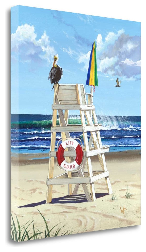 "Pelican Perch" By Scott Westmoreland, Giclee Print on Gallery Wrap Canvas