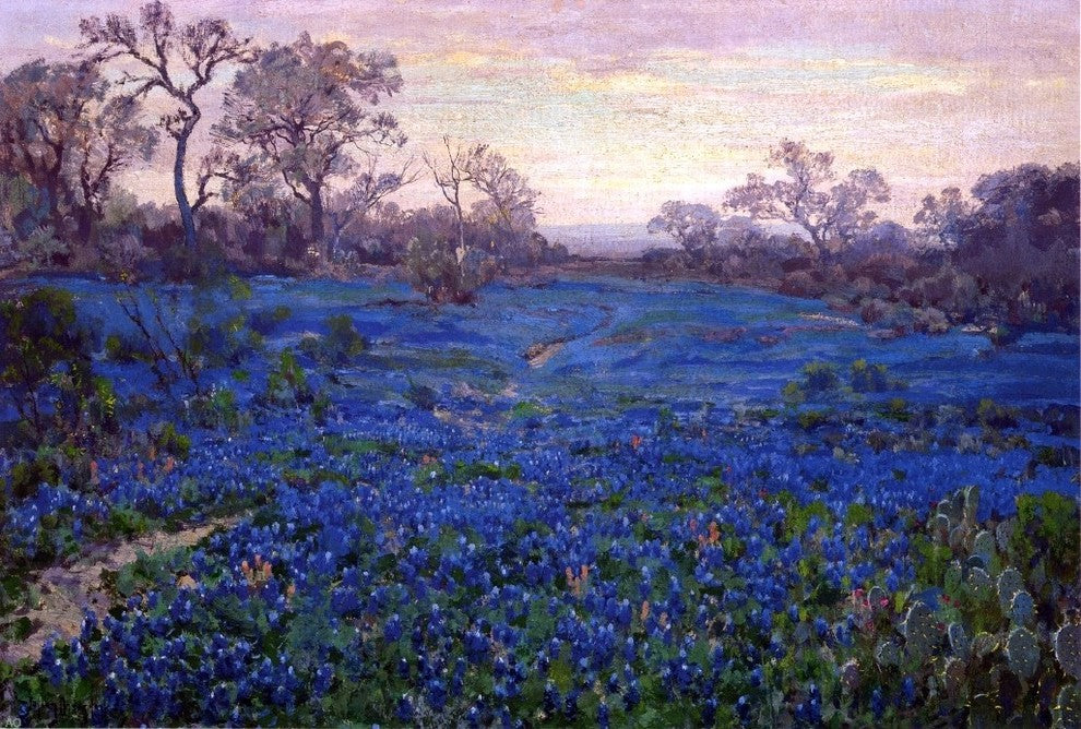 Julian Onderdonk Bluebonnets at Twilight near San Antonio Gallery Wrap Canvas