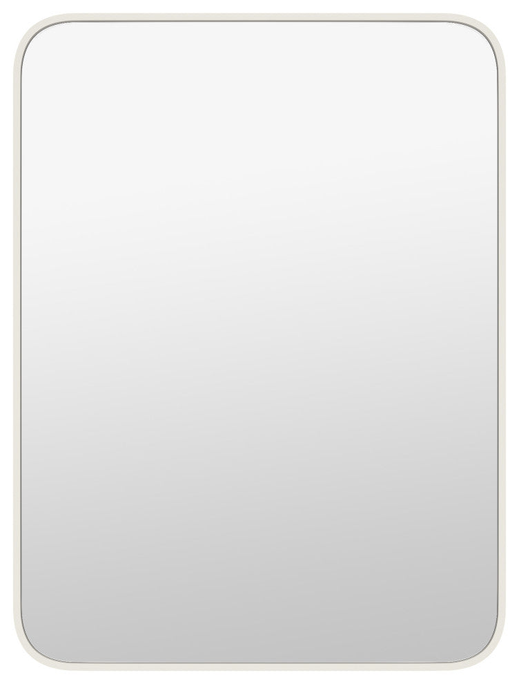 Waterloo 30x40 White Rectangular Metal Frame With Round Corner