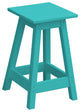 Poly Lumber Bar Stool, Aruba Blue, Dining Height, Square